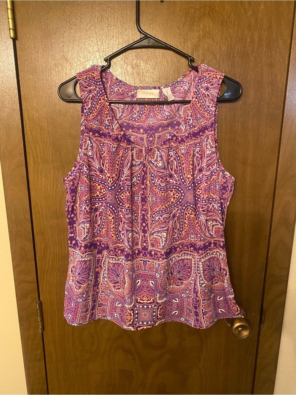 Chico's Purple Paisley Sleeveless Camisole